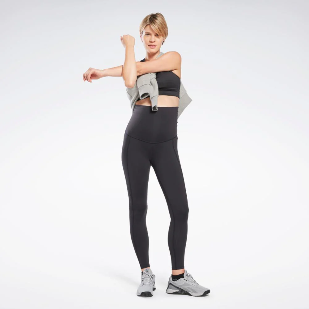 Reebok Apparel Women Reebok Lux Maternity Leggings BLACK