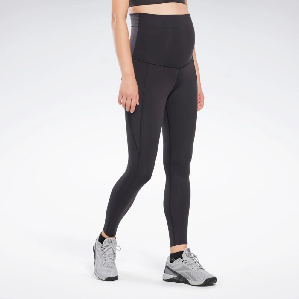 Reebok Apparel Women Reebok Lux Maternity Leggings BLACK - Image 2