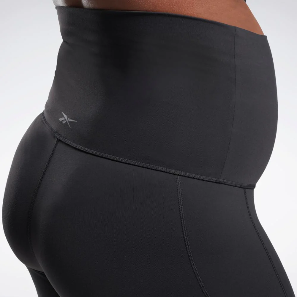 Reebok Apparel Women Reebok Lux Maternity Leggings (Plus Size) BLACK - Image 4