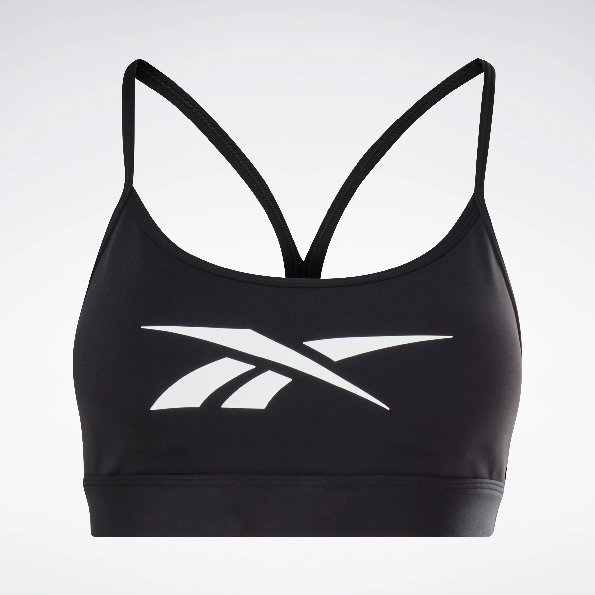 Reebok Apparel Women Reebok Lux Skinny Strap Medium-Support Sports Bra Black - Image 6