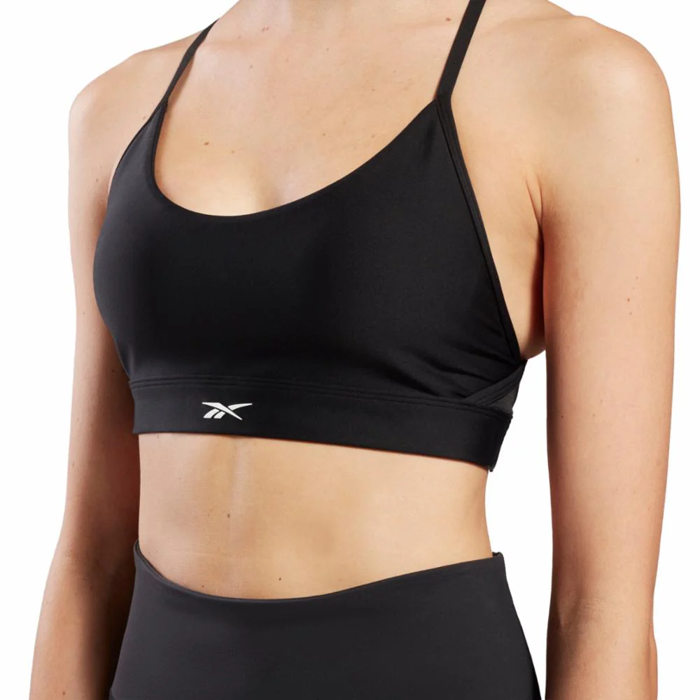 Reebok Apparel Women Reebok Lux Strappy Sports Bra BLACK - Image 3