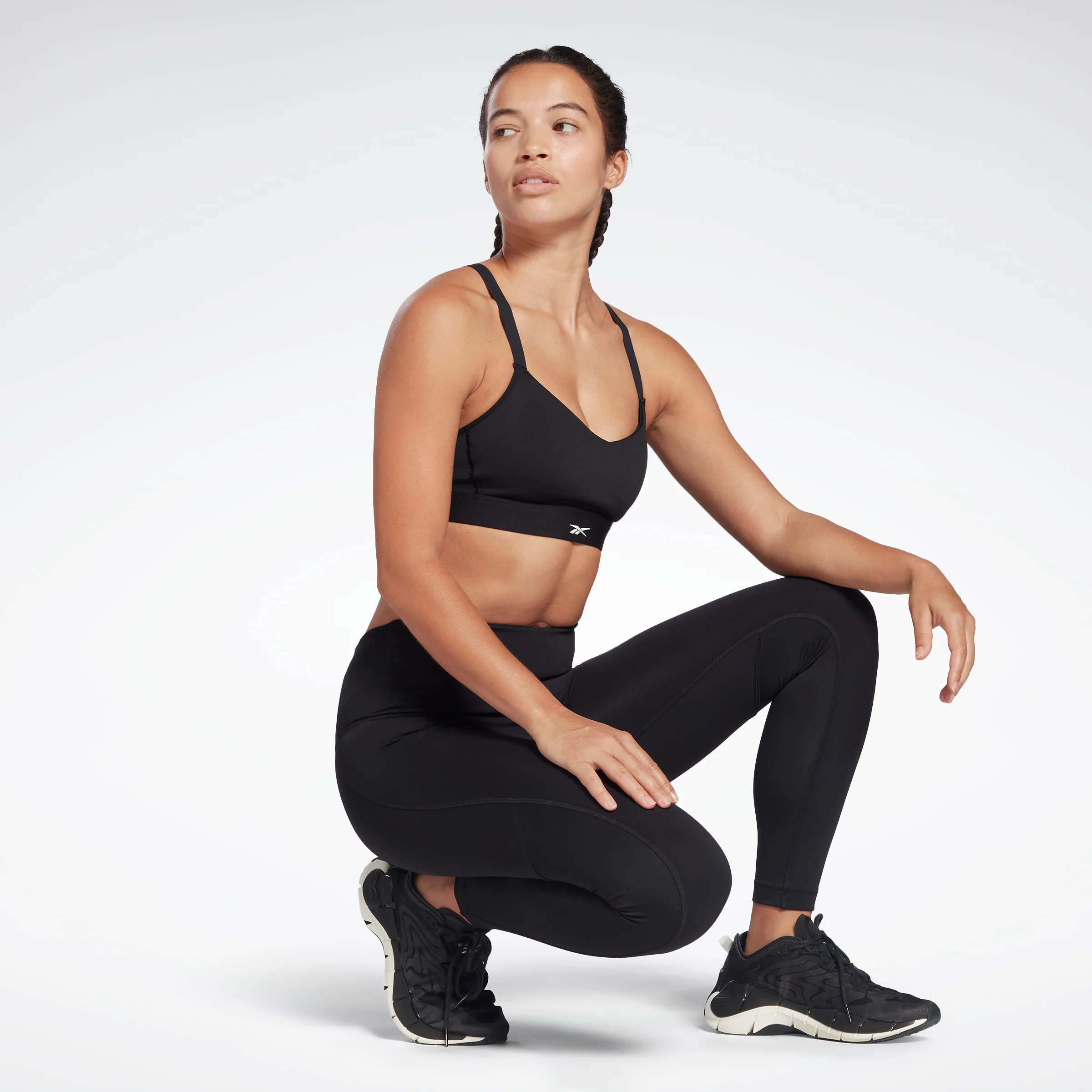 Reebok Apparel Women Reebok Lux Strappy Sports Bra Black - Image 2