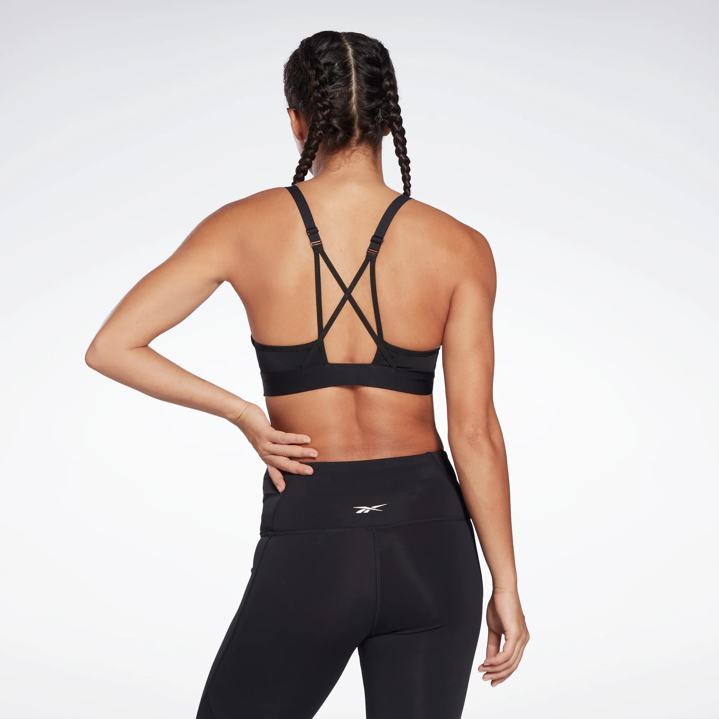 Reebok Apparel Women Reebok Lux Strappy Sports Bra Black - Image 3