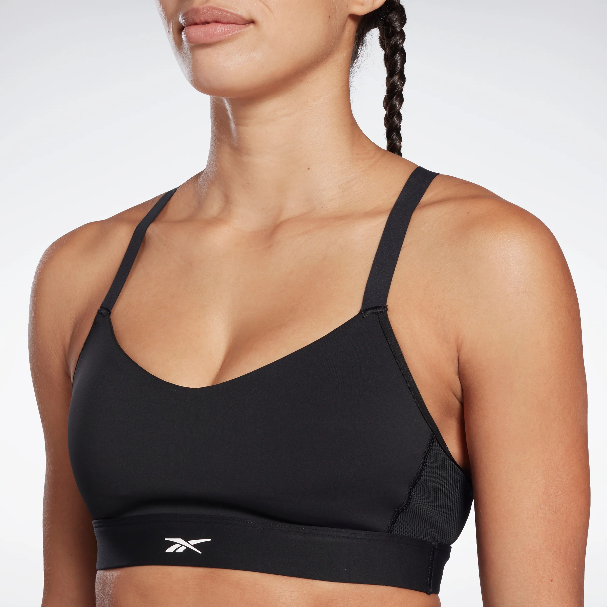 Reebok Apparel Women Reebok Lux Strappy Sports Bra Black - Image 4