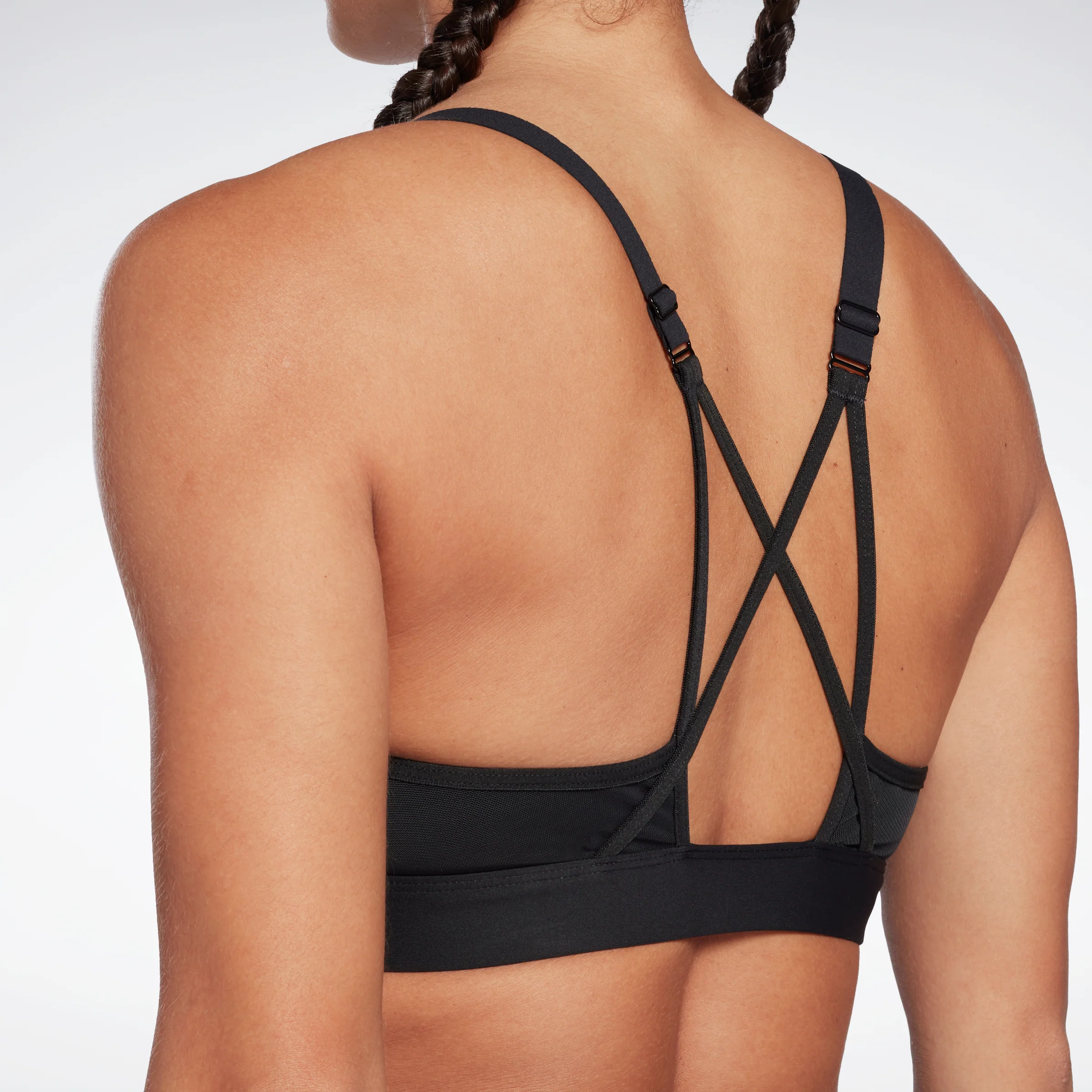Reebok Apparel Women Reebok Lux Strappy Sports Bra Black - Image 5