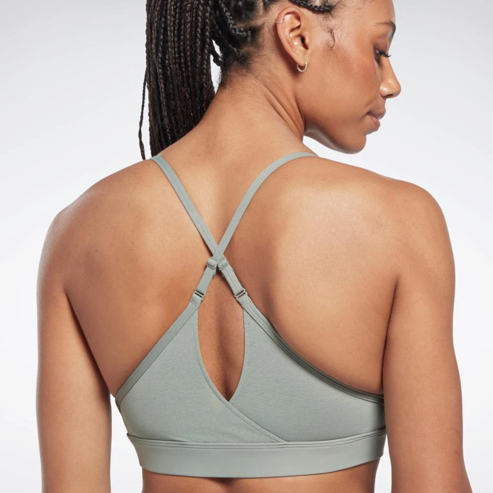 Reebok Apparel Women Reebok Lux Strappy Sports Bra HARGRN - Image 3