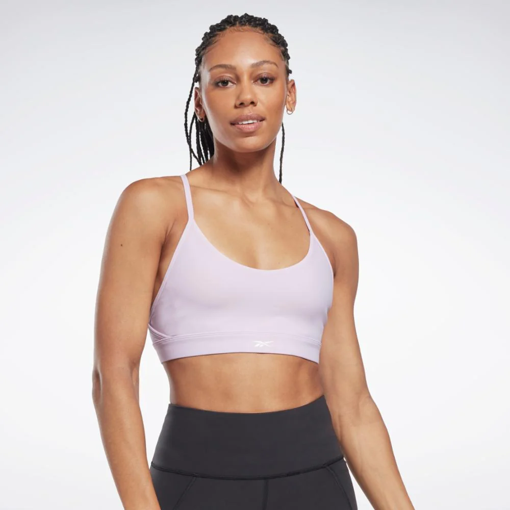 Reebok Apparel Women Reebok Lux Strappy Sports Bra PUROAS