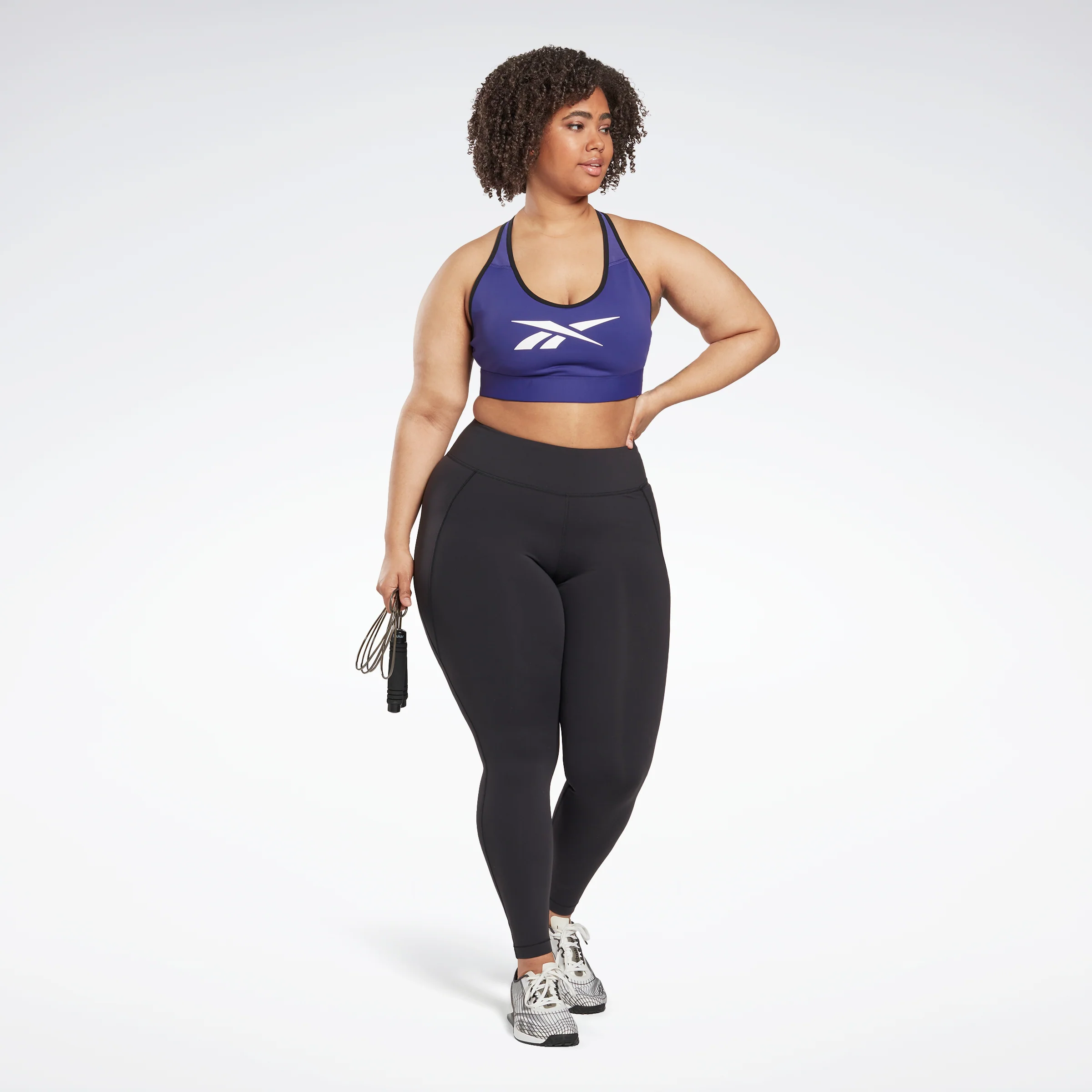 Reebok Apparel Women Reebok Lux Vector Racer Sports Bra (Plus Size) Bolprp - Image 2
