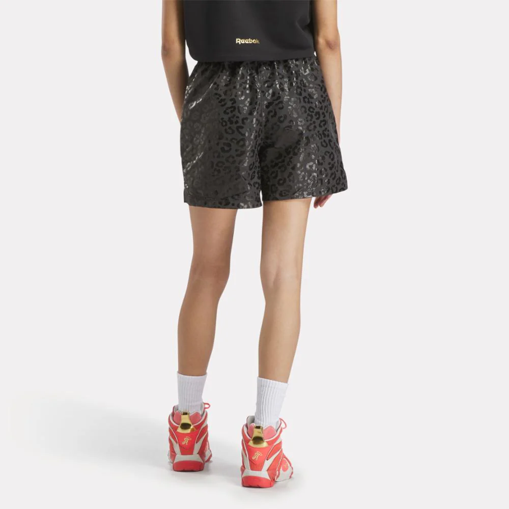 Reebok Apparel Women Reebok x Angel Reese Hoop Shorts WASHED BLACK - Image 3