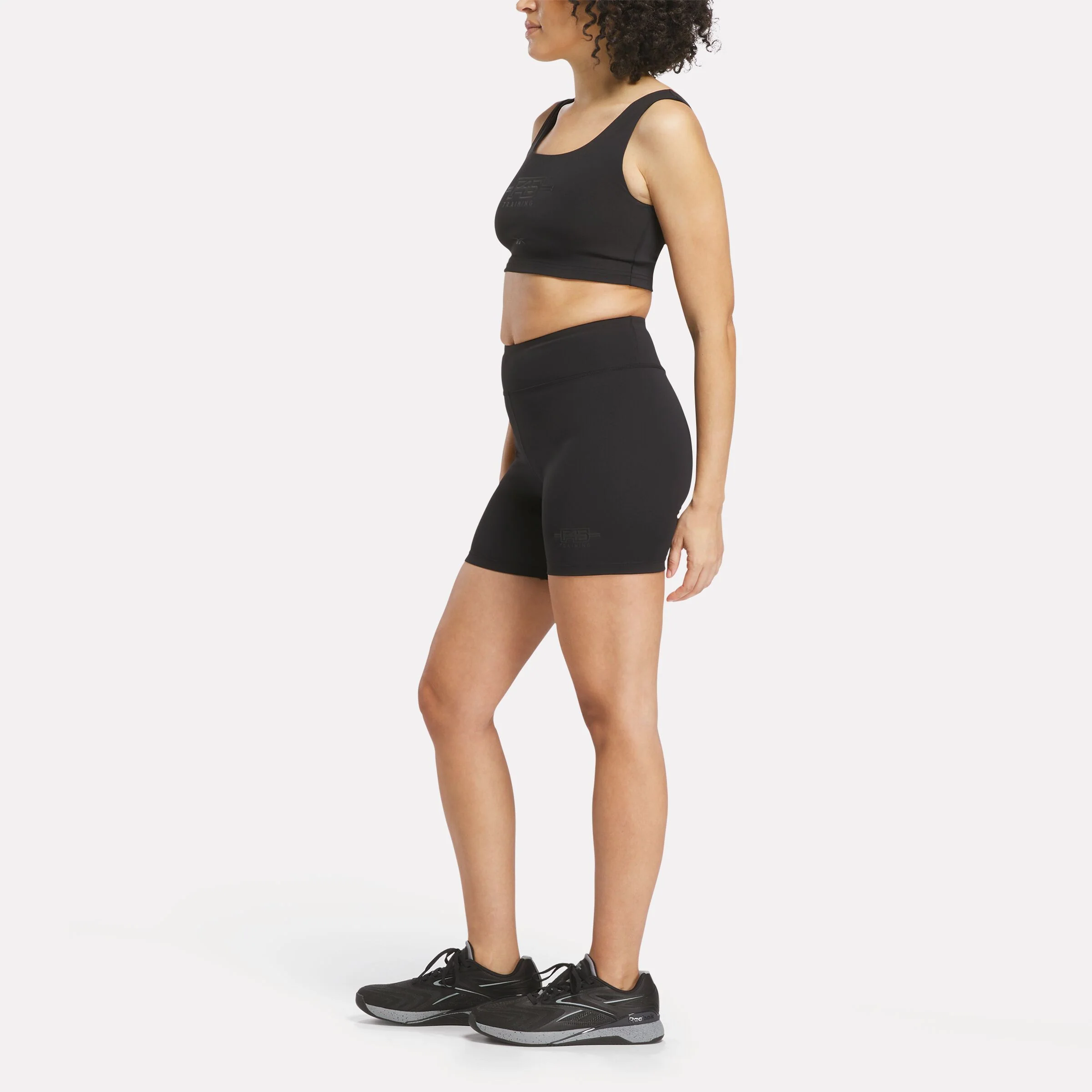 REEBOK APPAREL WOMEN Reebok x F45 Training High-Rise Biker Shorts BLACK - Image 2