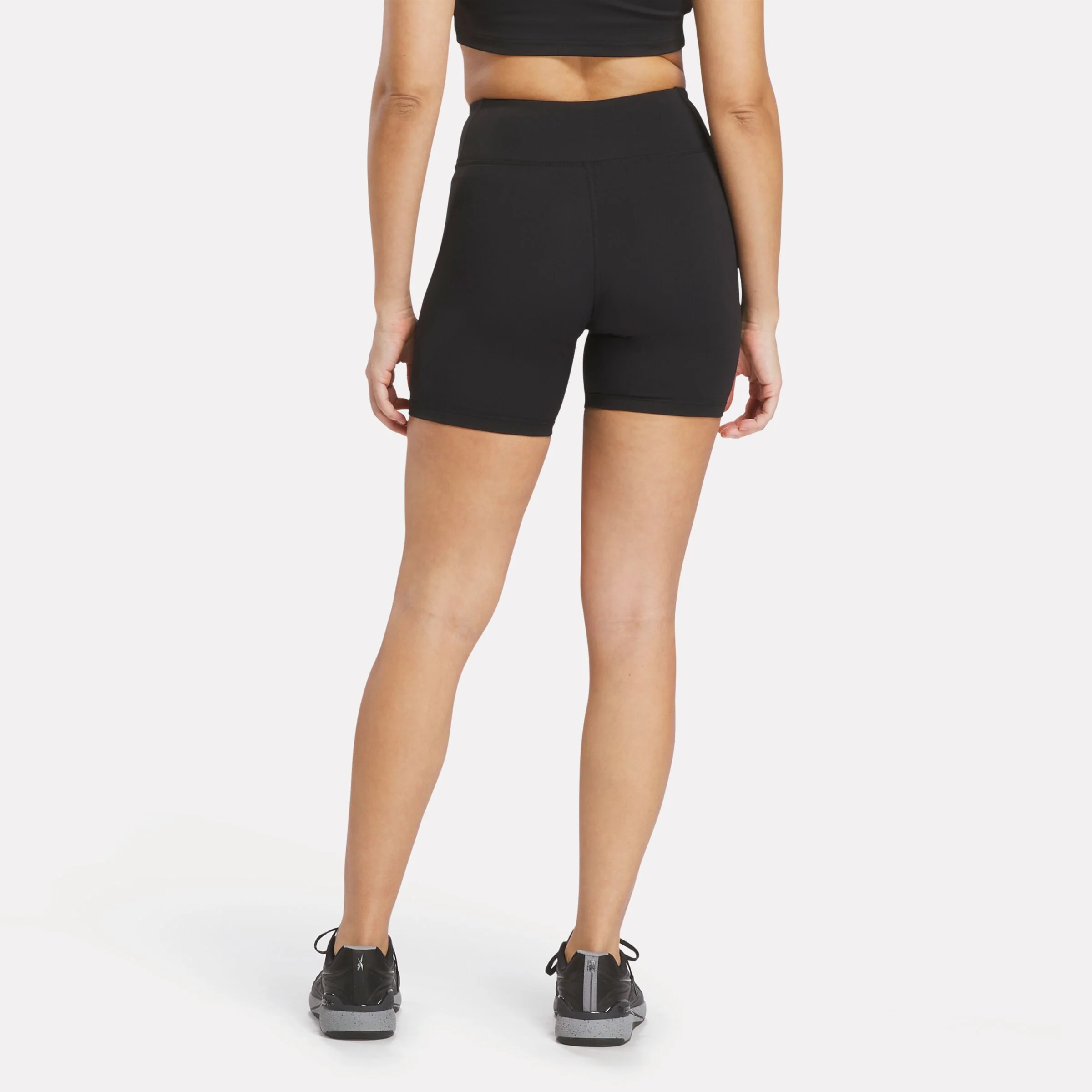 REEBOK APPAREL WOMEN Reebok x F45 Training High-Rise Biker Shorts BLACK - Image 3