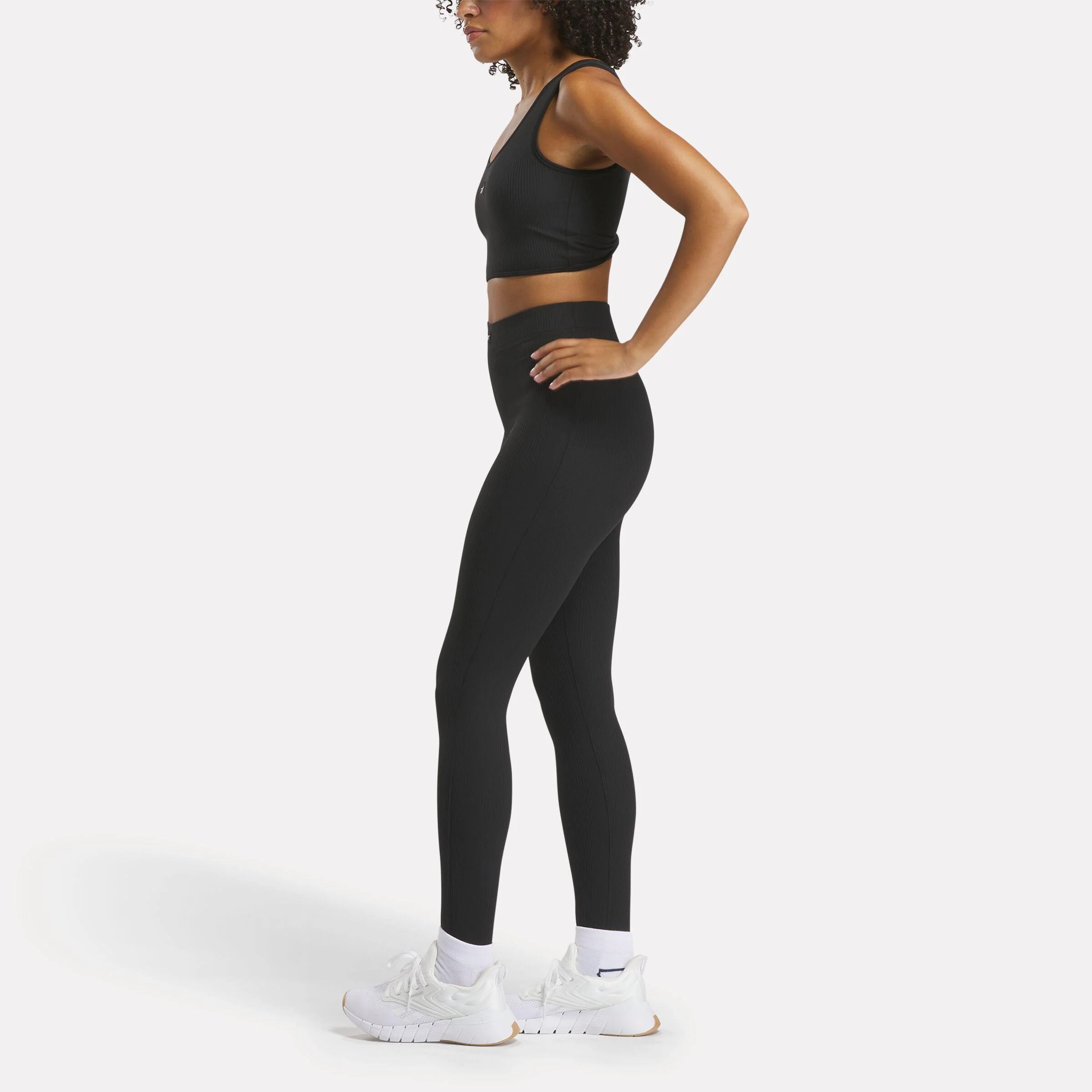 Reebok Apparel Women Rib Stirrup Leggings BLACK - Image 2