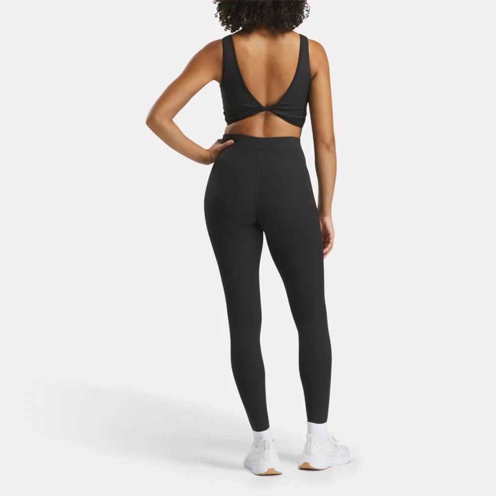 Reebok Apparel Women Rib Stirrup Leggings BLACK - Image 3