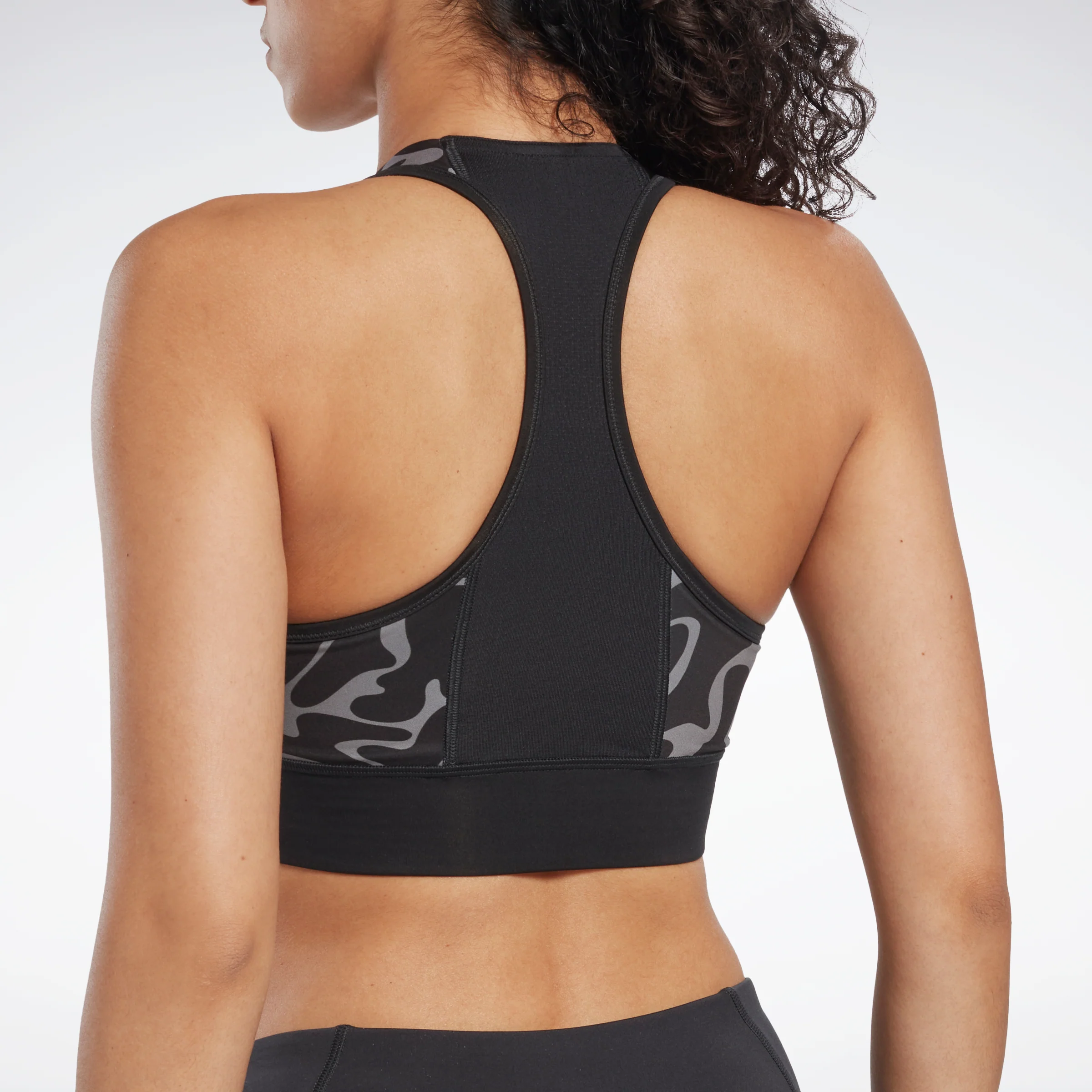 Reebok Apparel Women Running Printed Sports Bra Black - Image 5