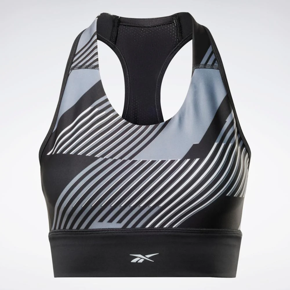 Reebok Apparel Women Running Printed Sports Bra NGHBLK - Image 5