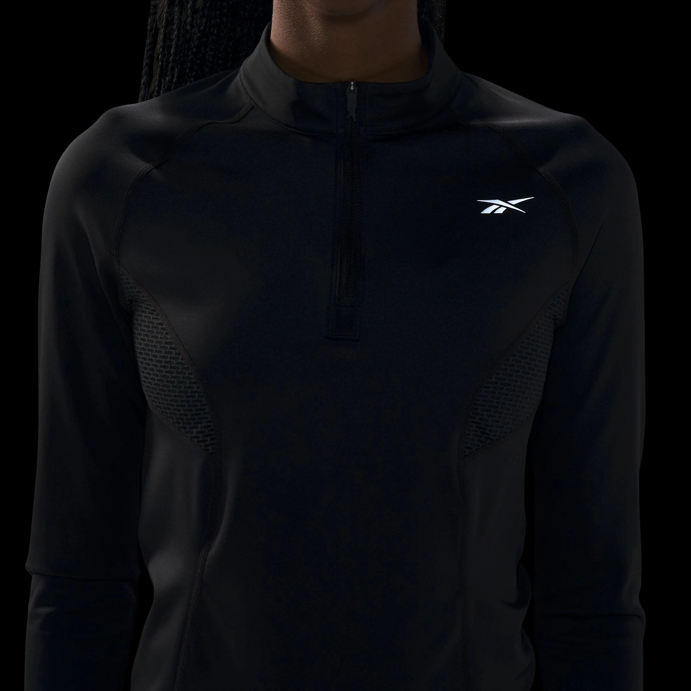 Reebok Apparel Women Running Quarter-Zip NGHBLK - Image 4