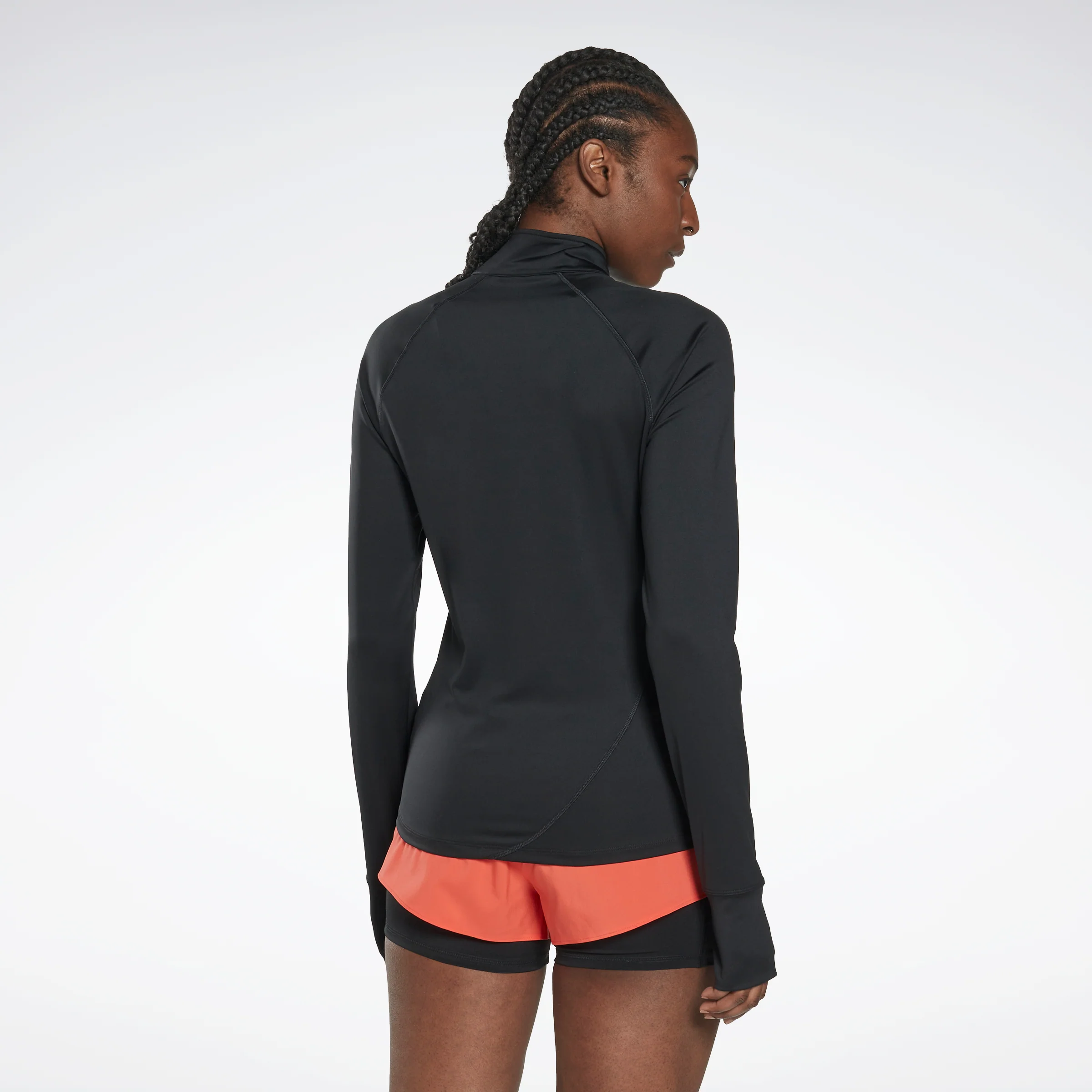 Reebok Apparel Women Running Quarter-Zip Sweatshirt Nghblk - Image 3