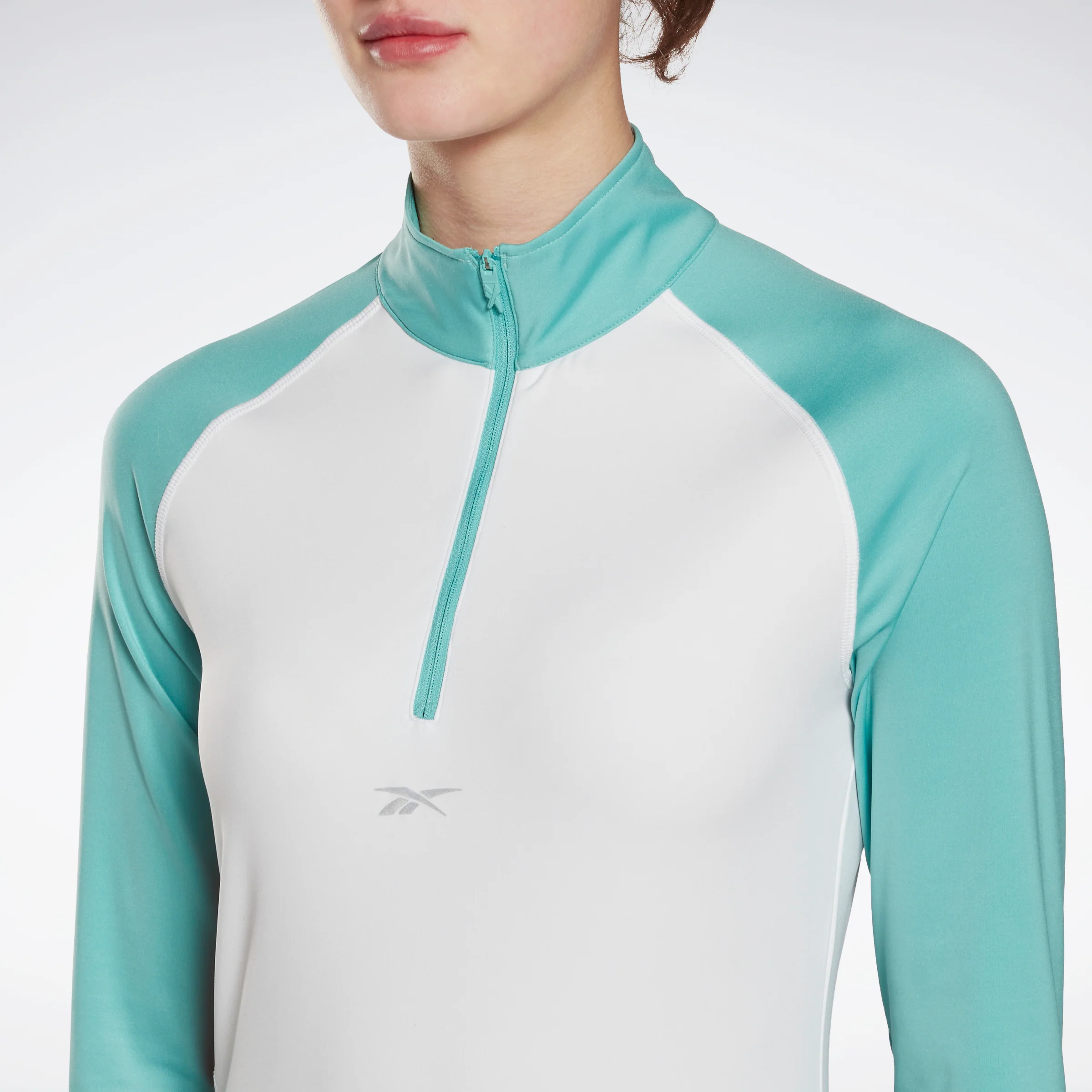 Reebok Apparel Women Running Quarter-Zip Sweatshirt White - Image 4