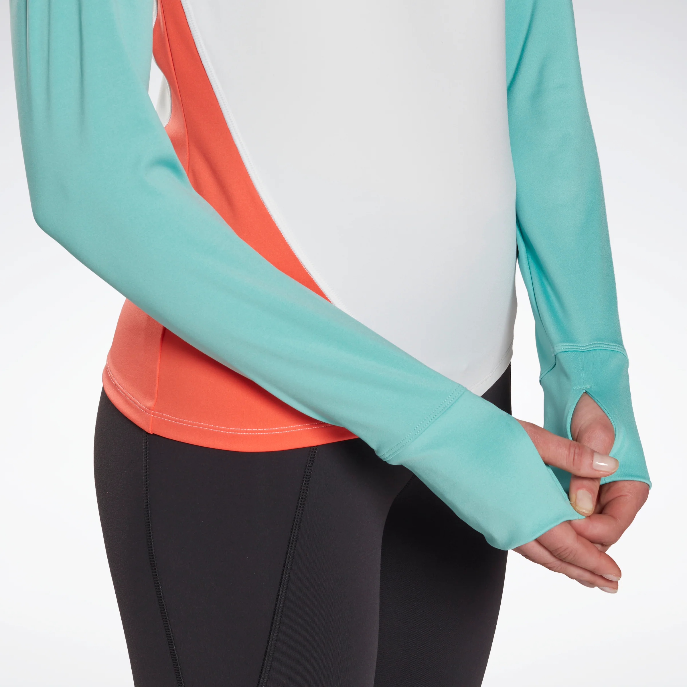 Reebok Apparel Women Running Quarter-Zip Sweatshirt White - Image 5