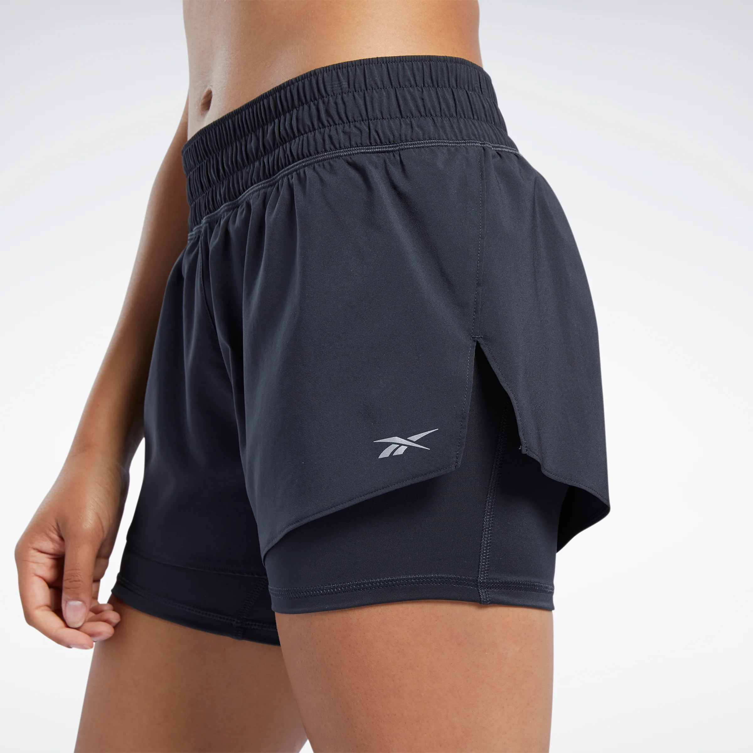 Reebok Apparel Women Running Two-In-One Shorts Black - Image 4
