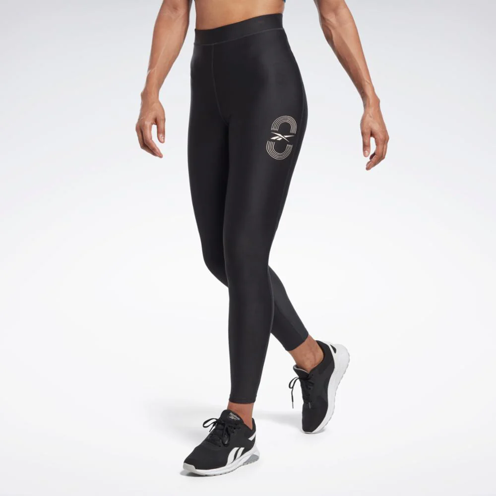 Reebok Apparel Women Running Vector Leggings NGHBLK