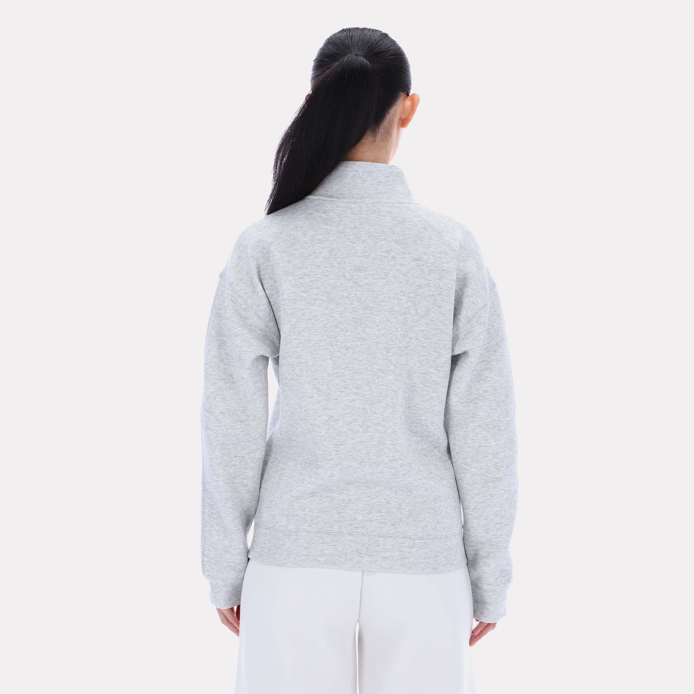 Reebok Apparel Women Scuba Quarter-Zip Pullover SILVER MARL - Image 2