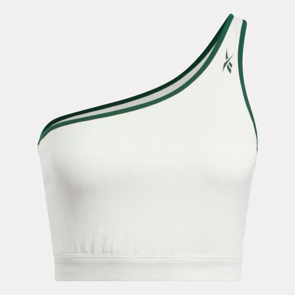 Reebok Apparel Women Sport Classics Asymmetric Bralette CHALK - Image 5