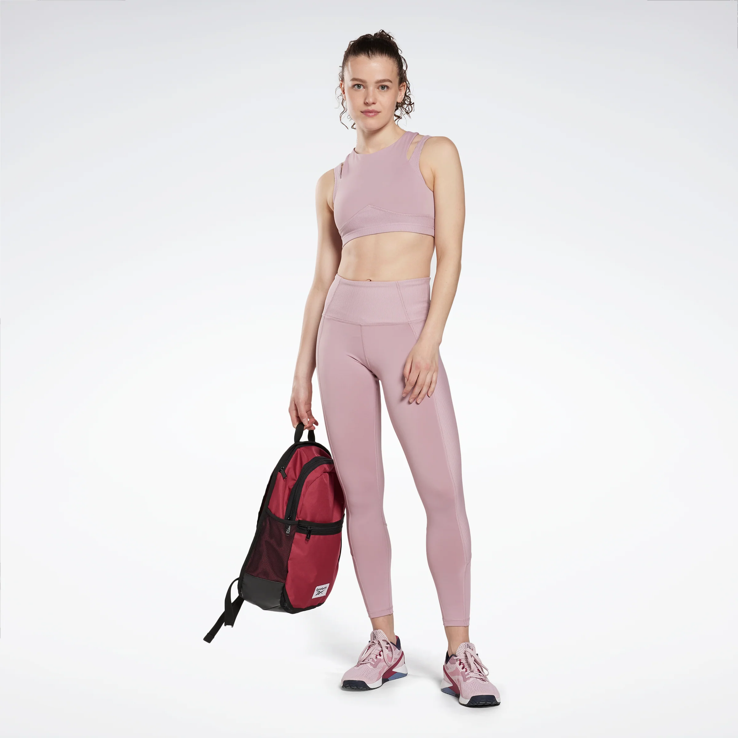 Reebok Apparel Women Studio Layered Bra Top Inflil - Image 2