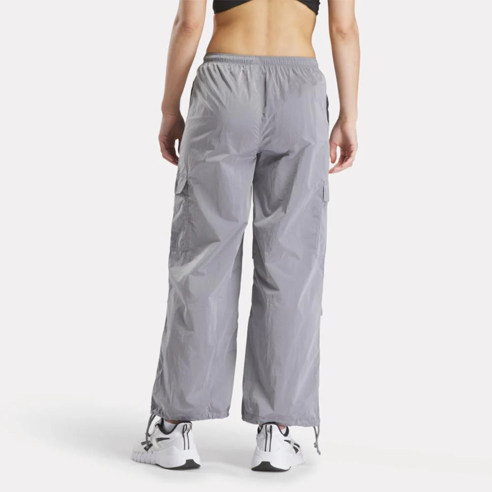 Reebok Apparel Women Studio Style Cargo Pants METALLIC SILVER - Image 3