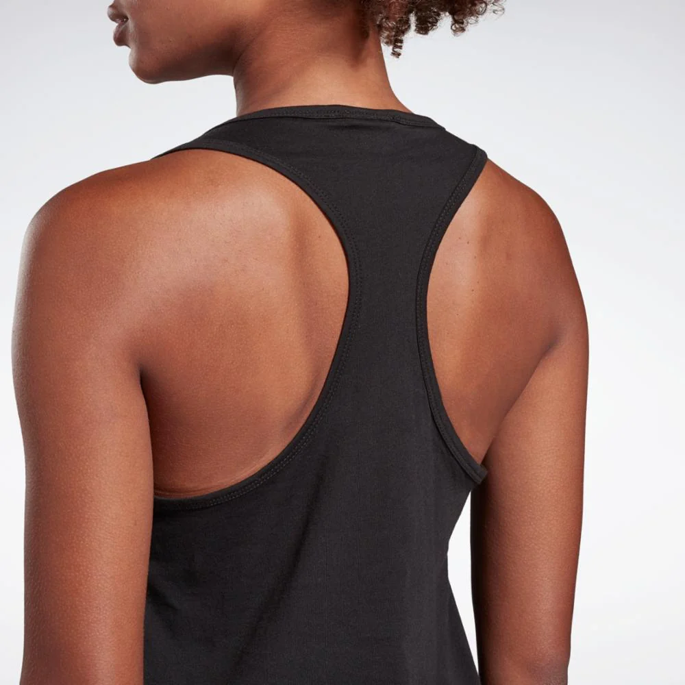 Reebok Apparel Women Training Essentials Graphic Tank Top BLACK - Image 6