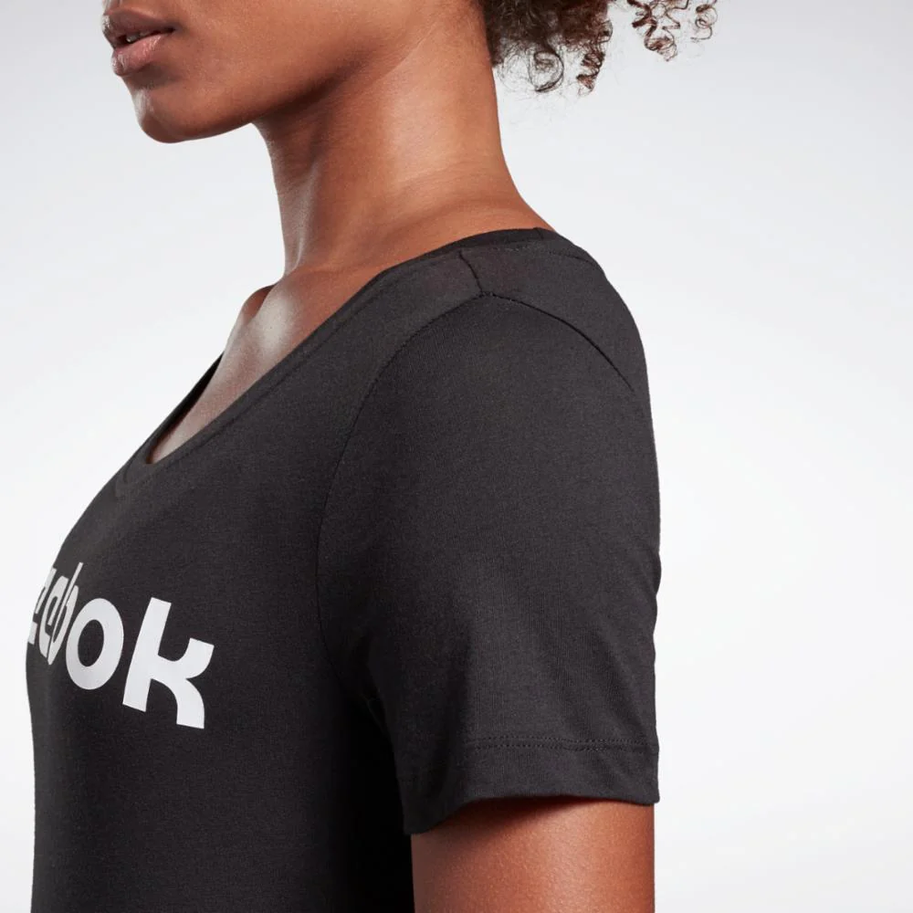 Reebok Apparel Women Training Essentials Graphic Tee BLACK - Image 5