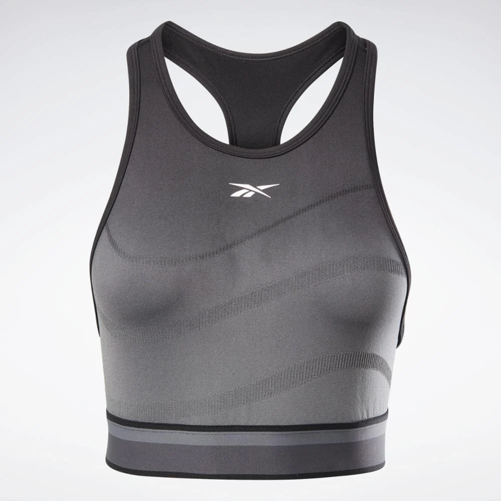 Reebok Apparel Women United By Fitness Seamless Crop Top BLACK/CDGRY6 - Image 6