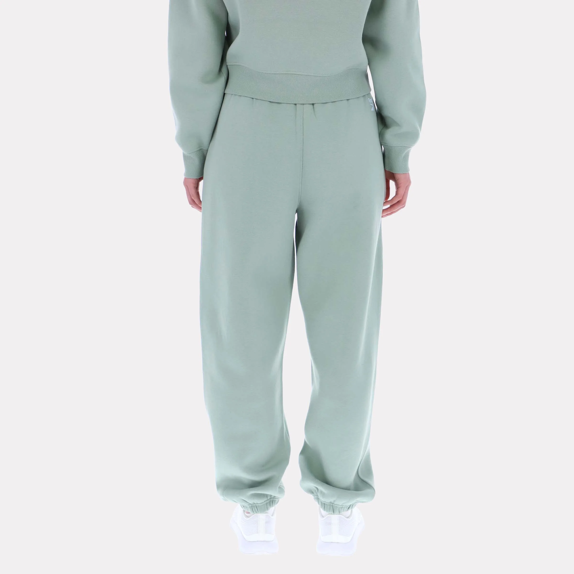 Reebok Apparel Women Varsity Logo Fleece Joggers HYBRID GREEN - Image 2
