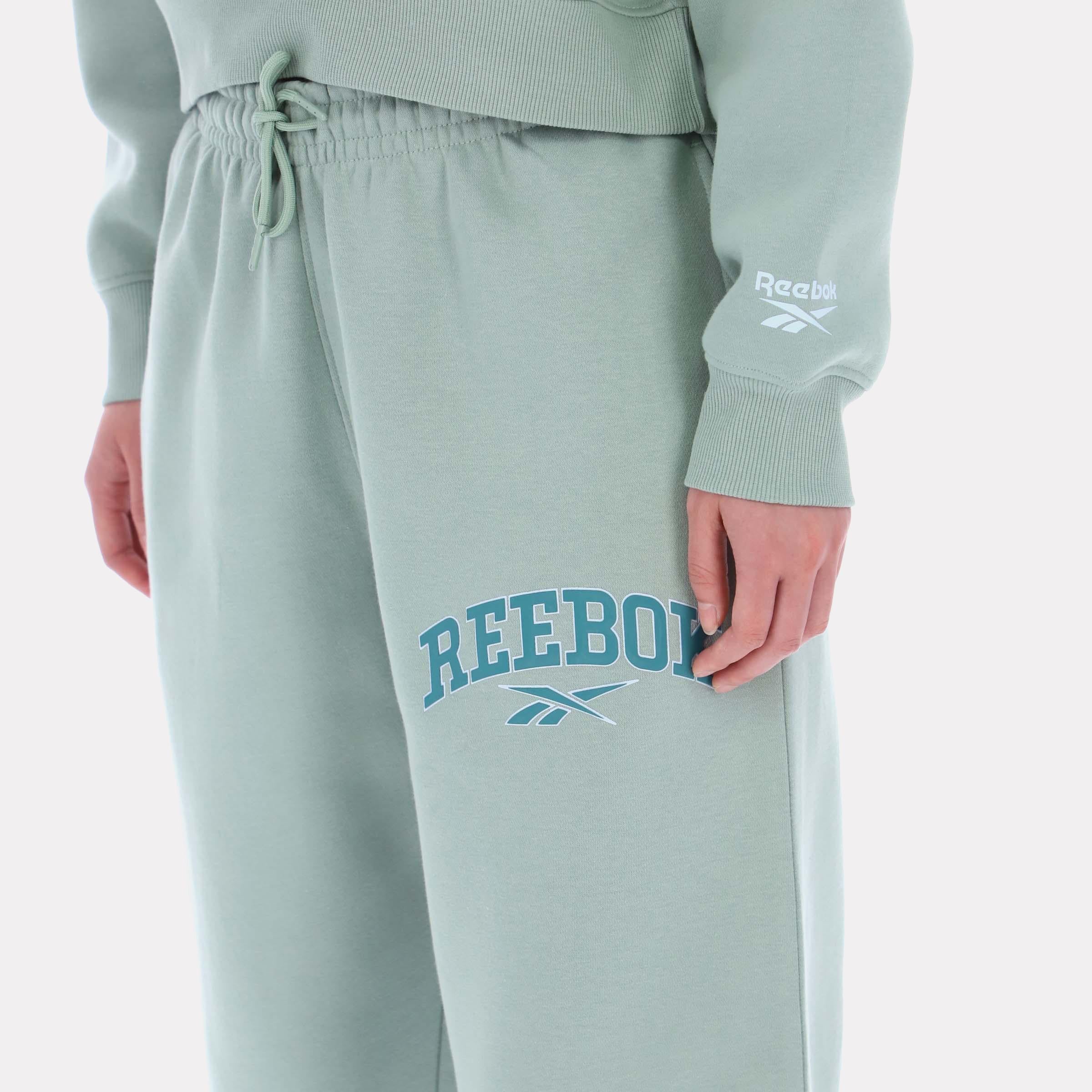 Reebok Apparel Women Varsity Logo Fleece Joggers HYBRID GREEN - Image 4