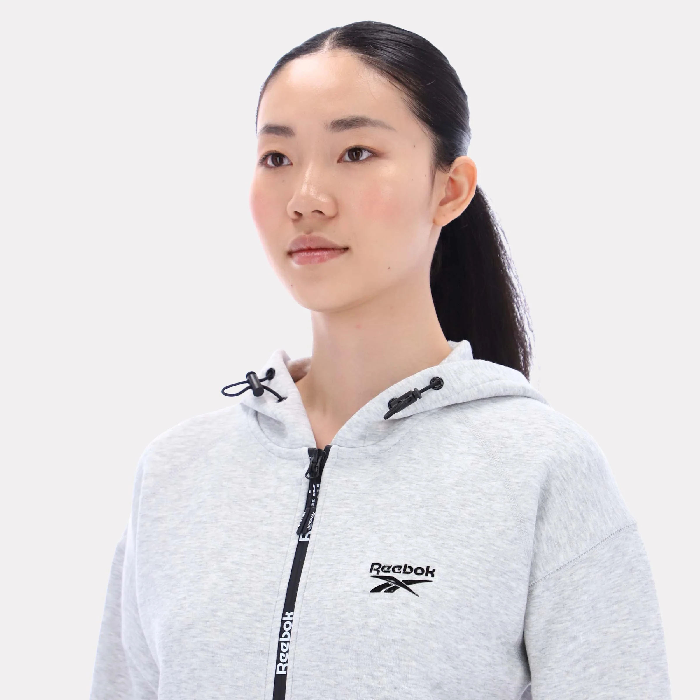 Reebok Apparel Women Vector Sculpt Hoodie SILVER MARL - Image 3