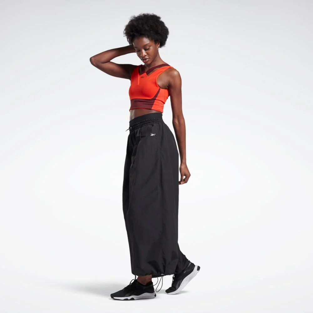 Reebok Apparel Women Wide Leg Woven Pants BLACK - Image 2