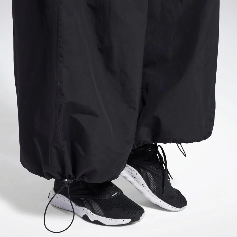 Reebok Apparel Women Wide Leg Woven Pants BLACK - Image 6