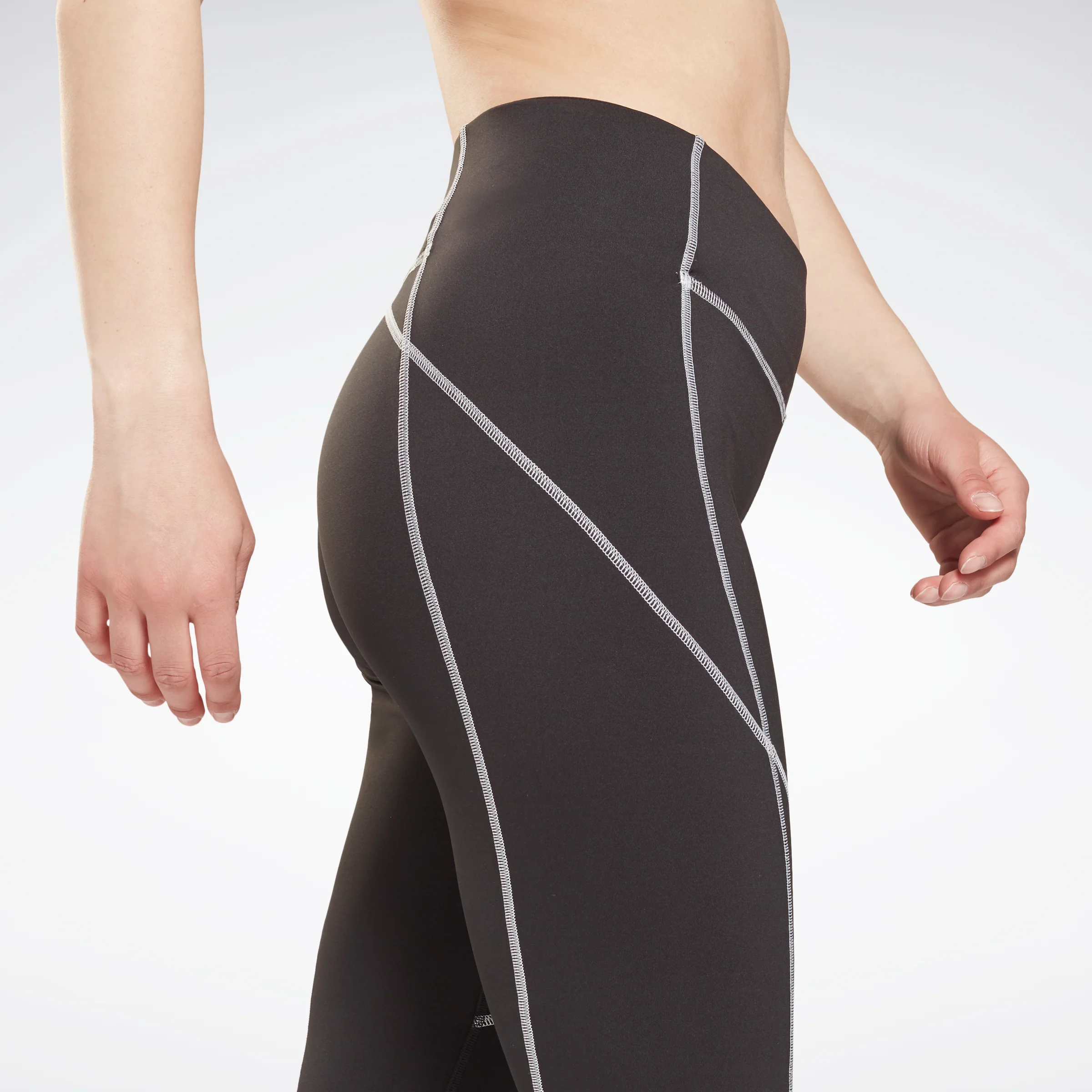 Reebok Apparel Women Workout Ready Big Logo Leggings Black/White - Image 5