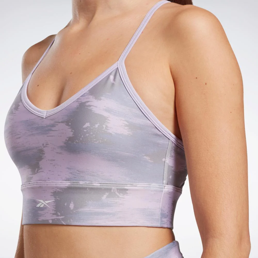 Reebok Apparel Women Workout Ready Camo Print Bra VIOHAZ - Image 4