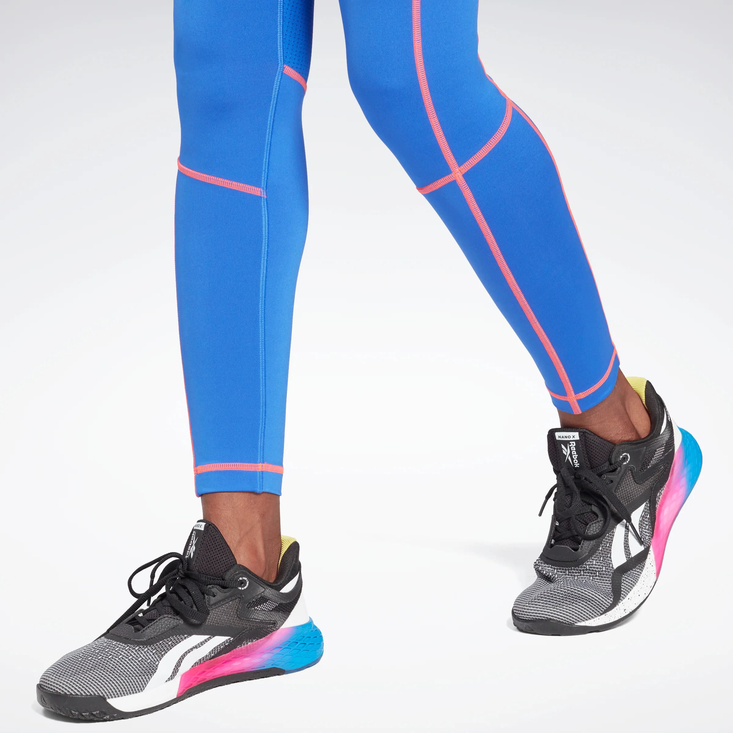 Reebok Apparel Women Workout Ready High-Rise Detail Leggings Coublu - Image 5