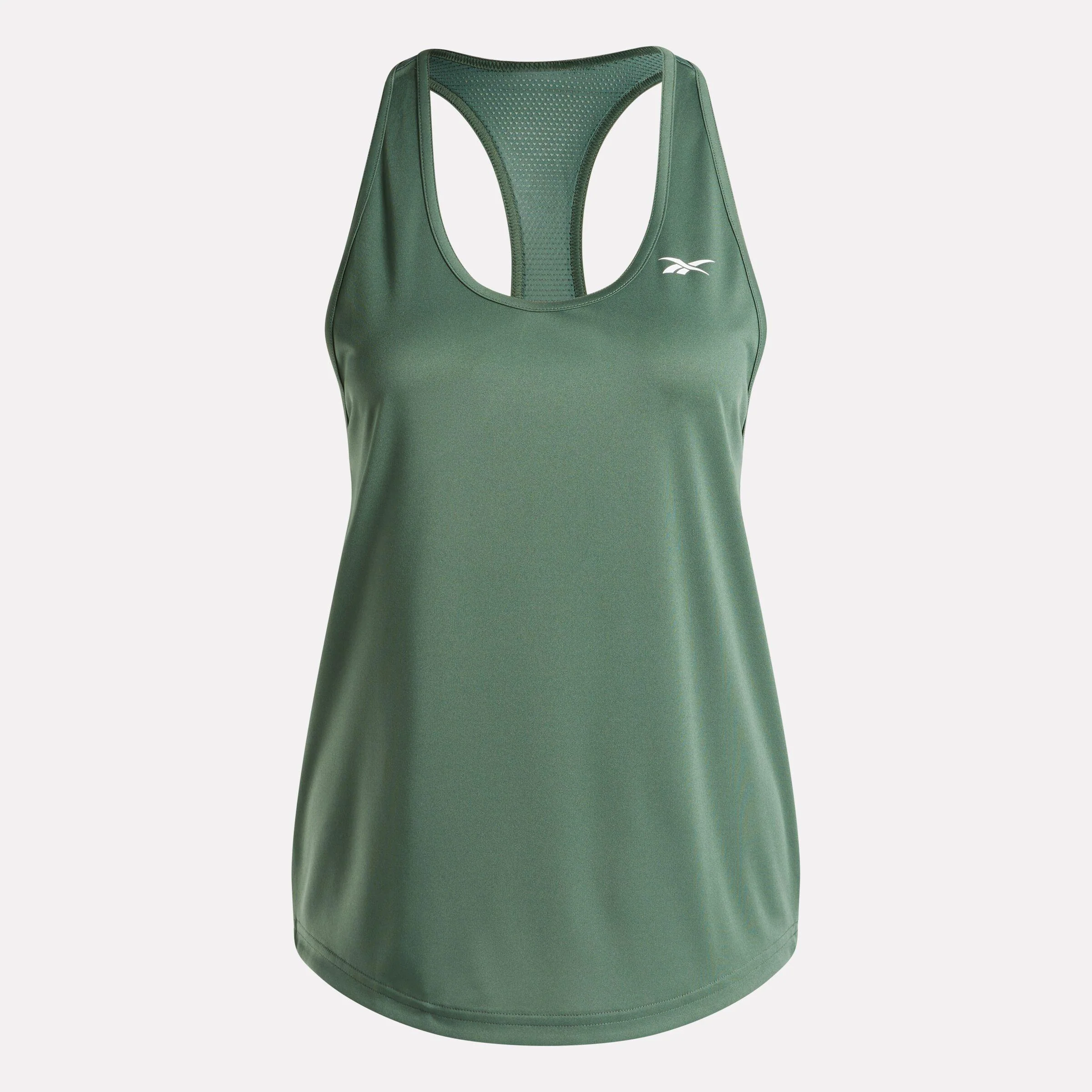 Reebok Apparel Women Workout Ready Mesh Back Tank Top ESCAPE GREEN - Image 4