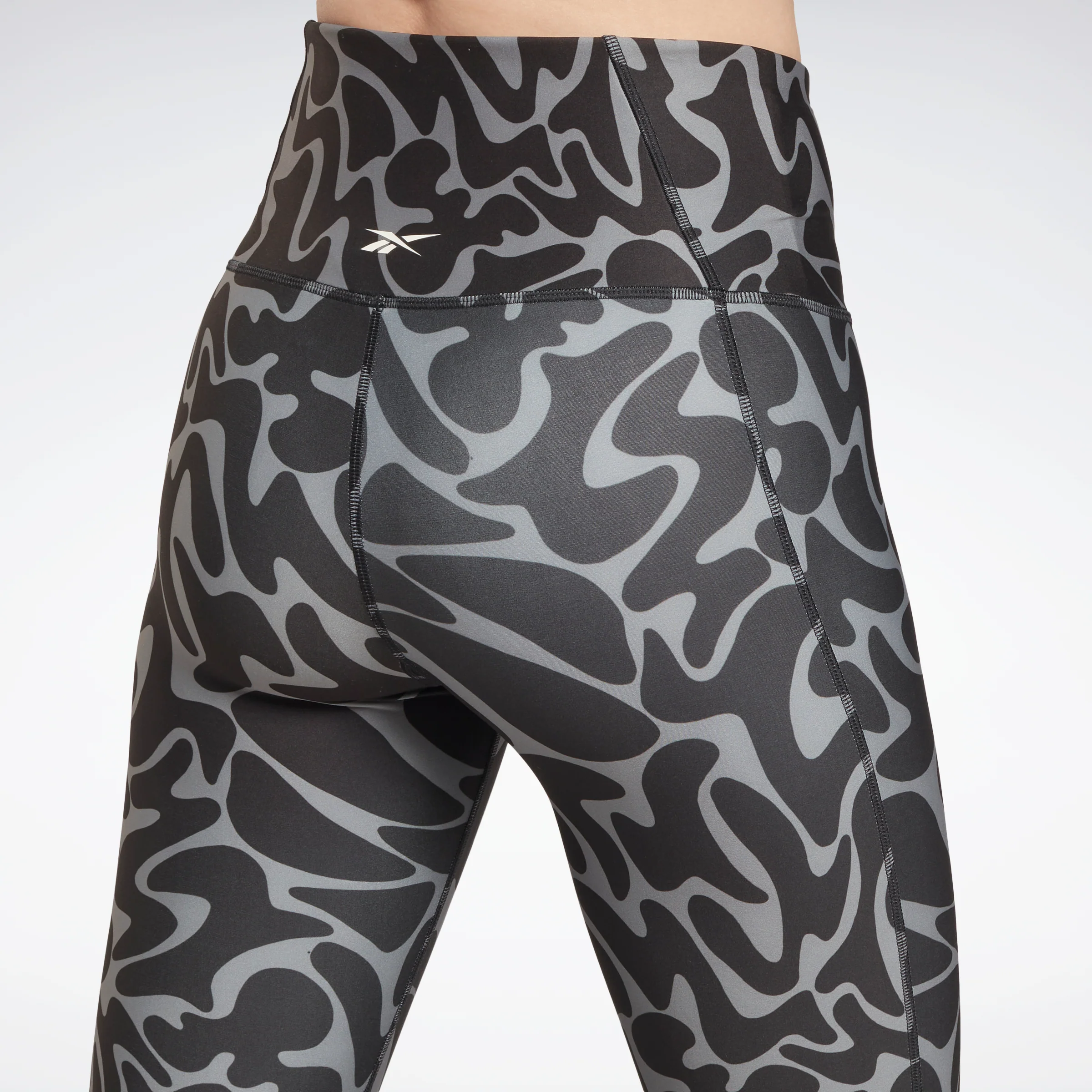 Reebok Apparel Women Workout Ready Printed Leggings Black - Image 4