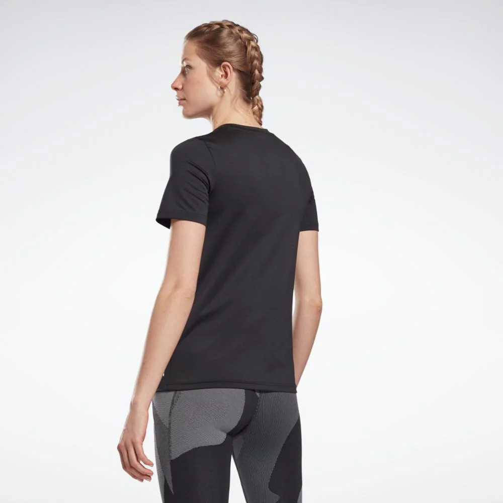 Reebok Apparel Women Workout Ready Speedwick T-Shirt BLACK - Image 3