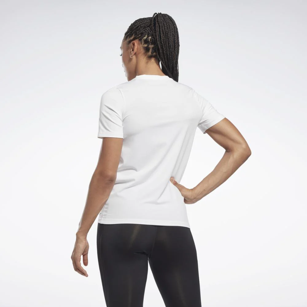 Reebok Apparel Women Workout Ready Speedwick T-Shirt WHITE - Image 3