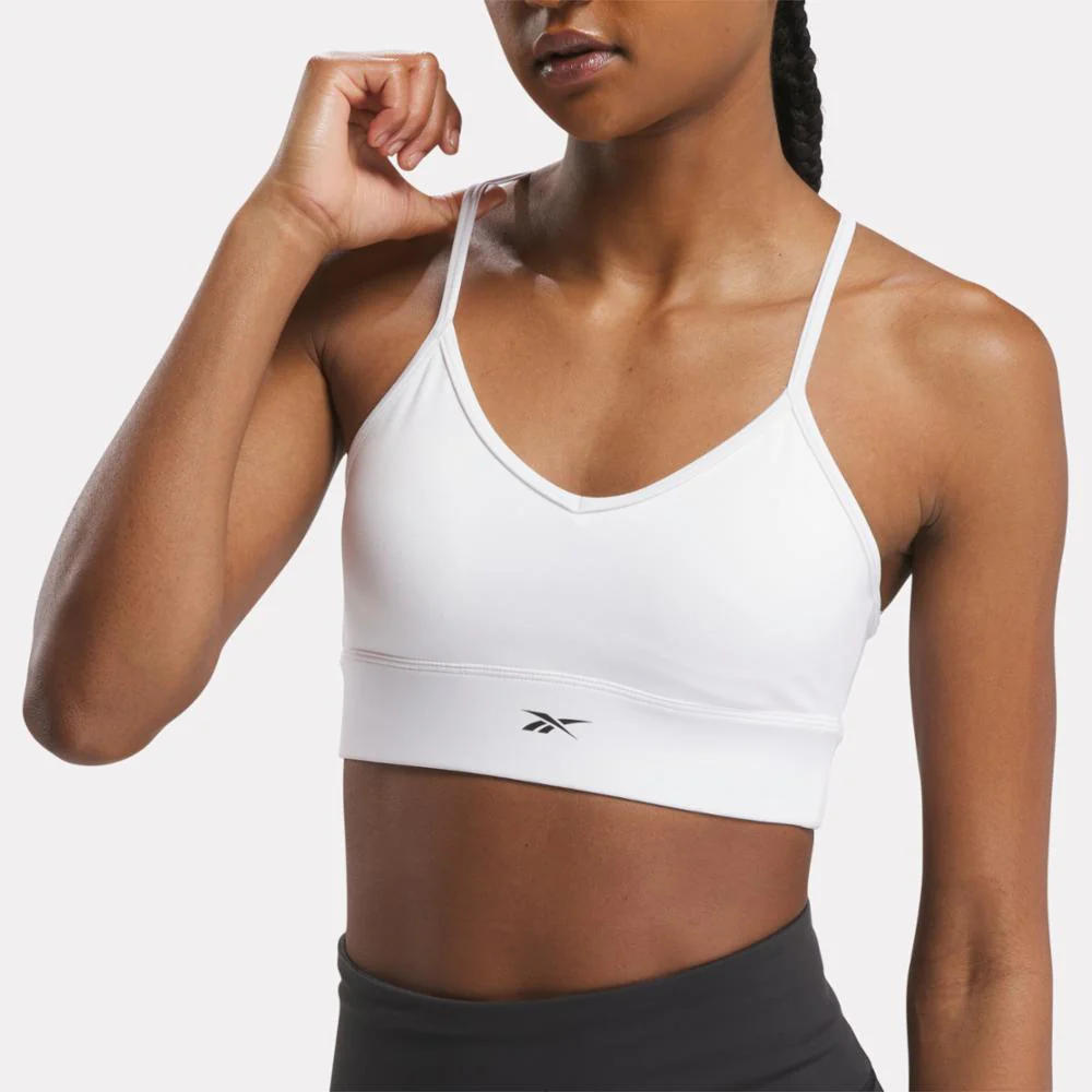 Reebok Apparel Women Workout Ready Sports Bra WHITE - Image 4