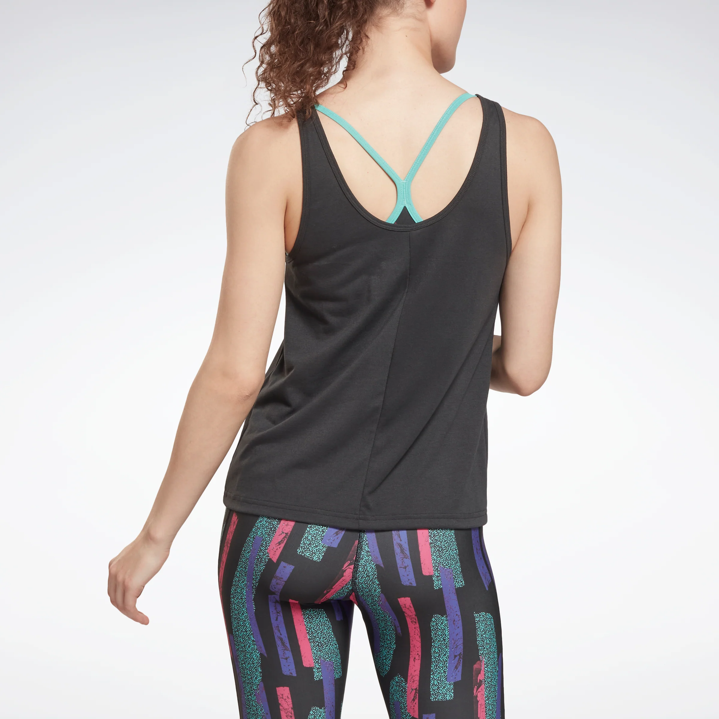 Reebok Apparel Women Workout Ready Supremium Graphic Tank Top Nghblk - Image 3