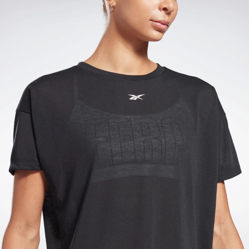 Reebok Apparel Women Workout Ready Supremium T-Shirt BLACK - Image 4