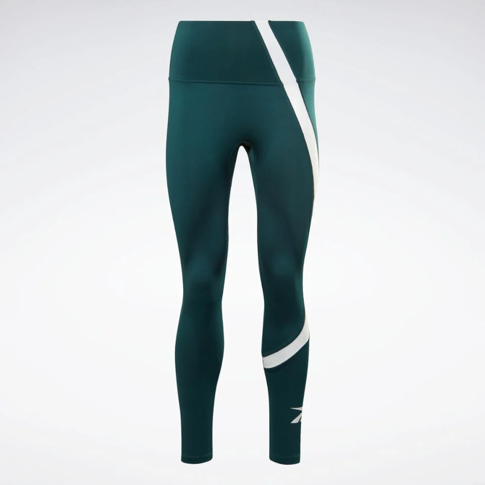 Reebok Apparel Women Workout Ready Vector Leggings FORGRN - Image 2