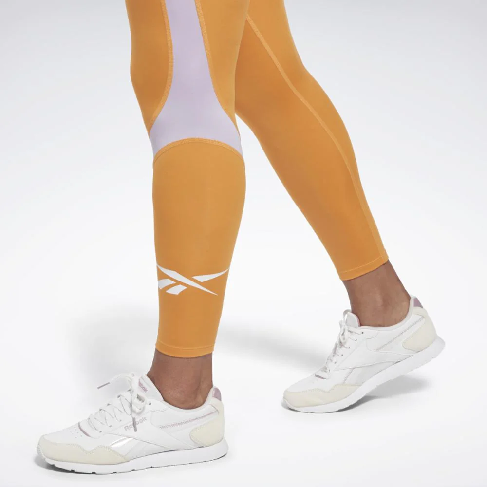 Reebok Apparel Women Workout Ready Vector Leggings PEAFUZ - Image 4