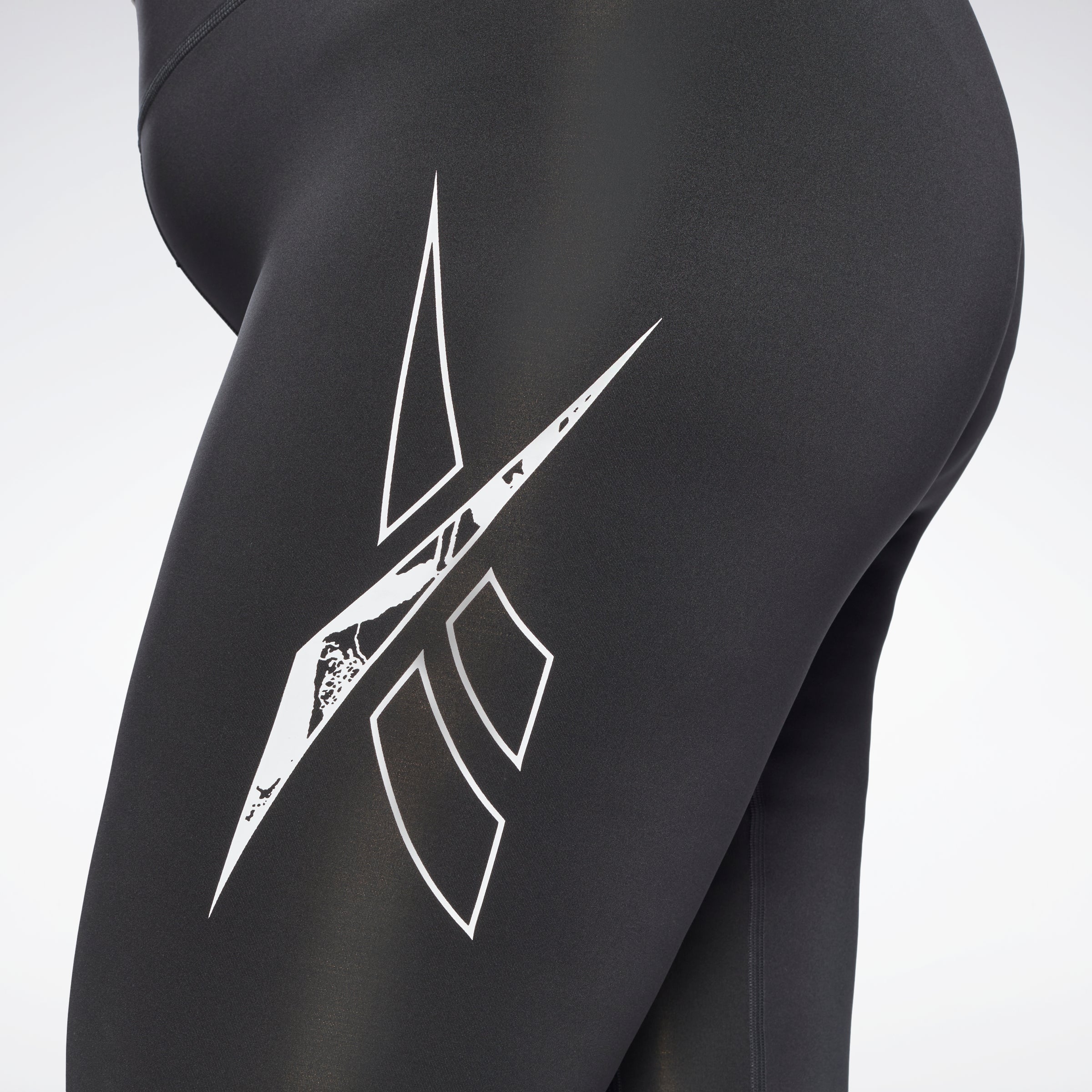 Reebok Apparel Women Workout Ready Vector Leggings (Plus Size) Nghblk - Image 4